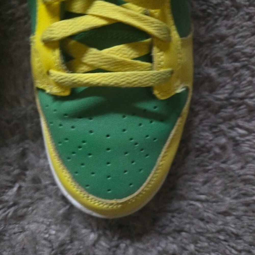 Nike Dunk Reverse Brazil Men 8.5 Yellow And Green Used 022026 - Picture 4 of 9